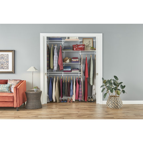 ClosetMaid 4 Shelf Adjustable ShelfTrack Wardrobe Shelving & Clothes